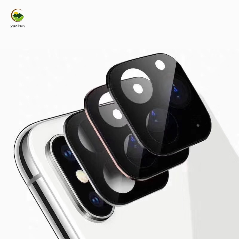 【YUKV】1PCS Applicable iPhone X XS MAX Seconds Change for iPhone11 PRO MAX Lens Sticker Modified Camera Cover Titanium Alloy Case