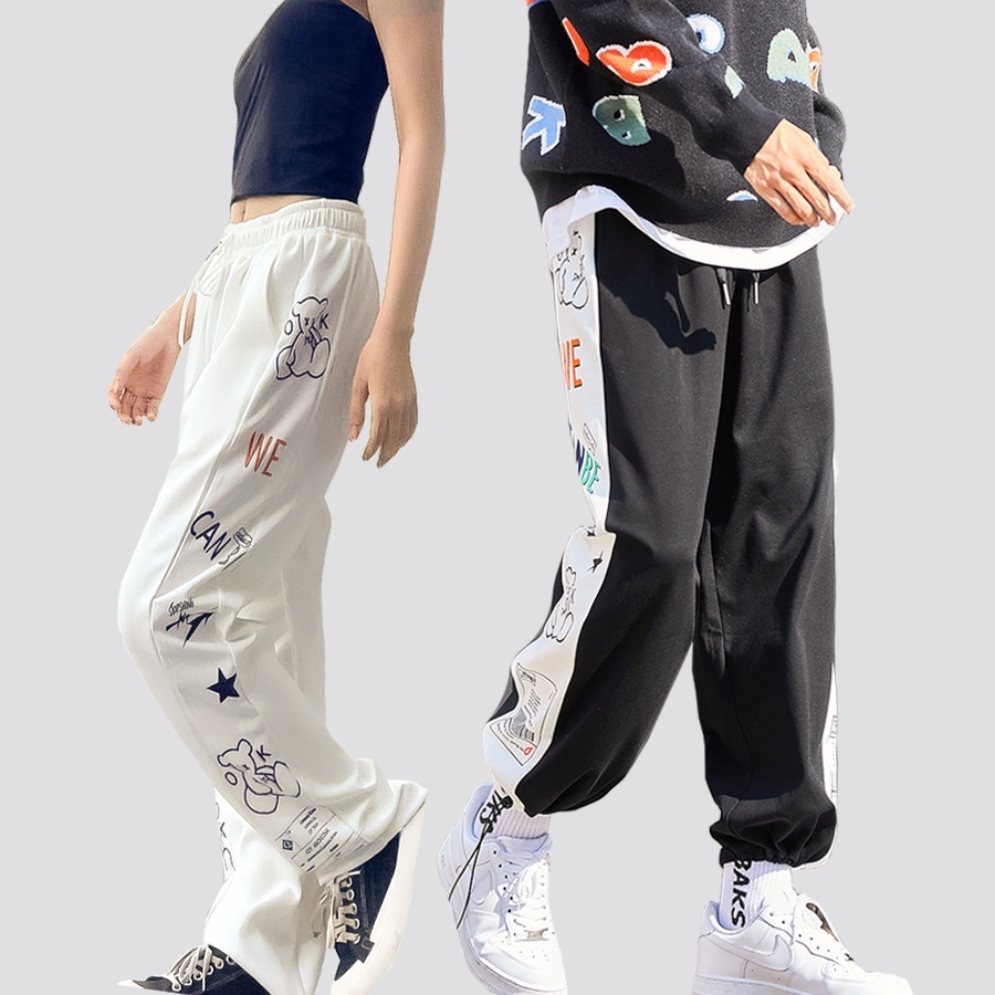 Quần jogger ống rộng nam nữ thể thao track pants Qt.house