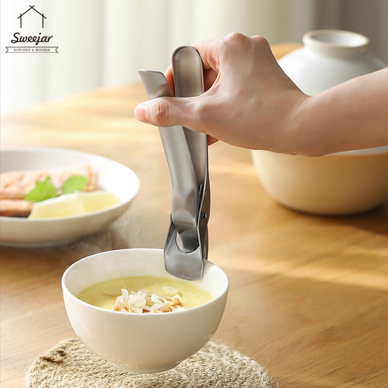 SWEEJAR Dụng cụ kẹp gắp bằng thép không gỉ 304 chống trượt tiện dụng khi nấu nướng