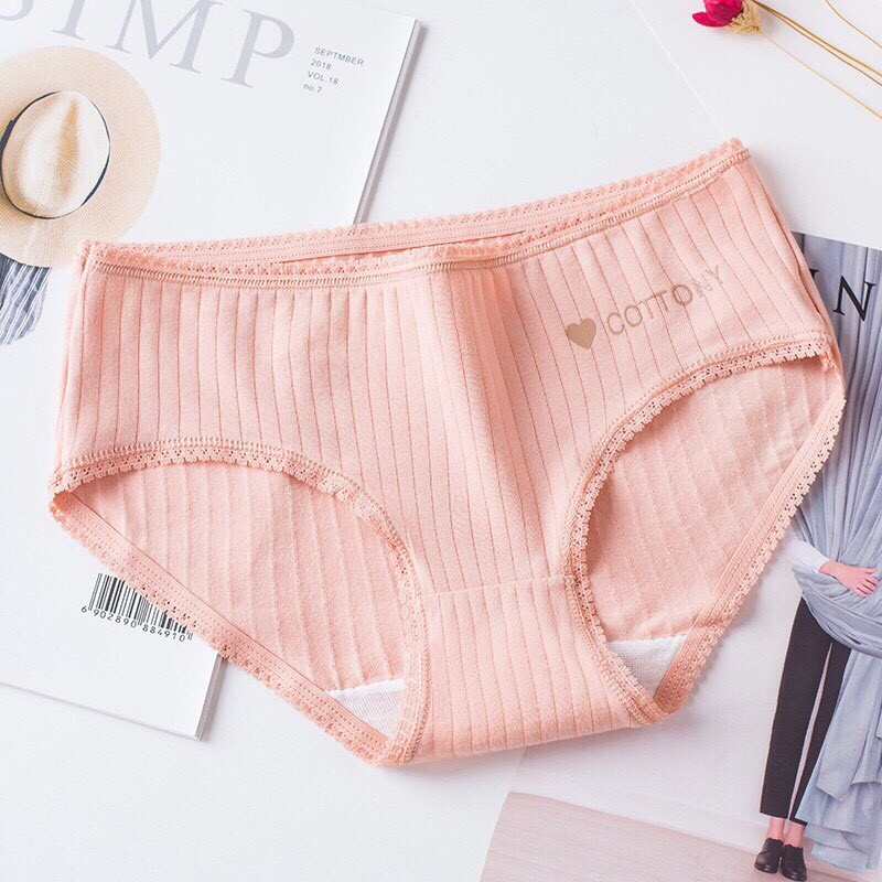 Combo 4 quần lót nữ gân tăm ❣️FREESHIP❣️  chất liệu cotton thấm hút mồ hôi