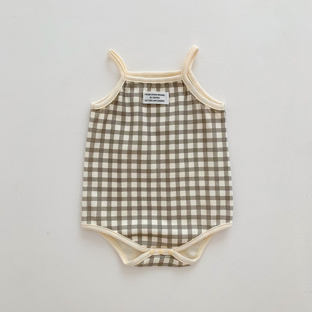 Bộ Áo Liền Quần Hai Dây Phong Cách Ig Thời Trang Mùa Hè Cho Bé Trai Và Gái 0-24 Tháng Tuổi