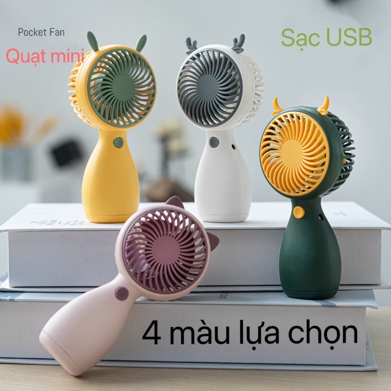 Quạt Nhỏ Cầm Tay USB Quạt Nhỏ Hoạt Hình Cầm Tay Gió Lớn Không Ồn Sạc Điện Mini Cho Ký Túc Xá Sinh Viên,Rare Department
