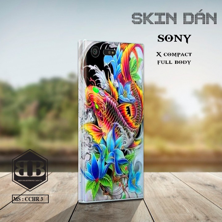 Bộ Skin Dán Sony Xperia X Compact dán full lưng viền đẹp mê li