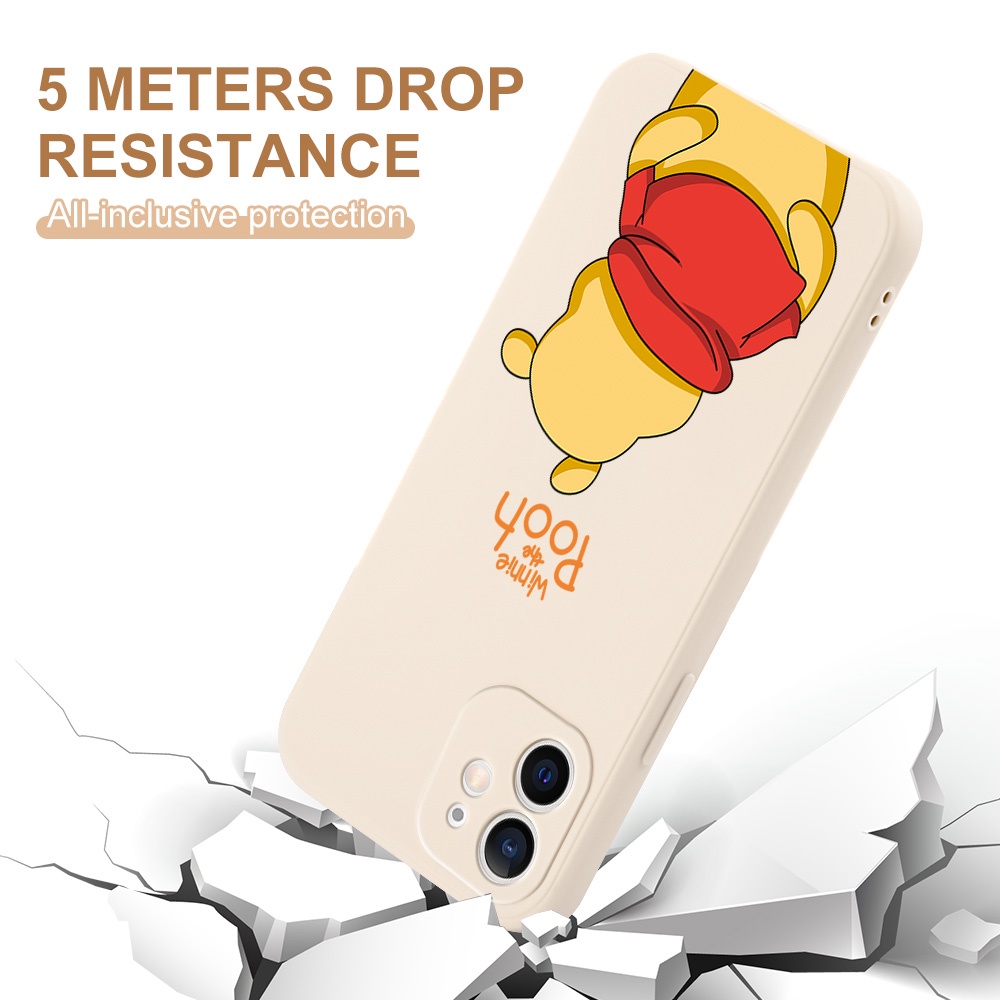 Ốp Điện Thoại Mềm Hình Gấu Pooh H120 Cho iPhone 12 13 XR XS iP 11 Pro Max iP 8 7 Plus 6S 6 Plus