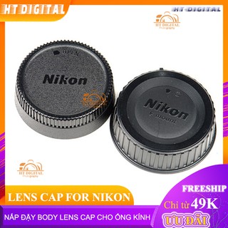 Mua Nắp Lens Cap Đậy Body Cho Nikon DSLR và Cáp Đuôi Lens Ống Kính Cho Nikon