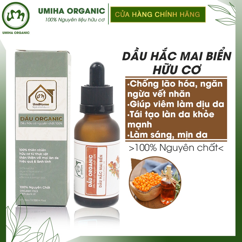 Dầu Hắc Mai Biển hữu cơ UMIHOME nguyên chất - Dưỡng da chuyên sâu, tăng đàn hồi và tái tạo da, chống nếp nhăn, lão hóa