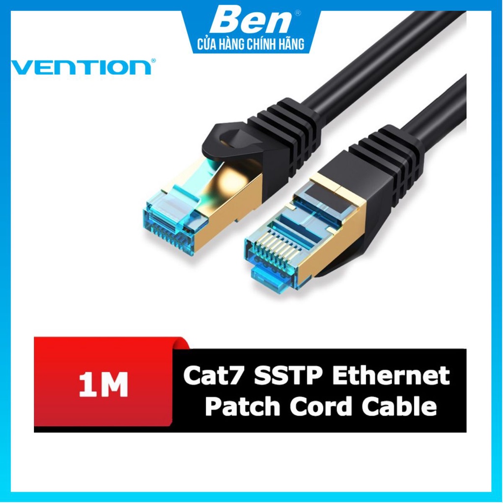 Dây cáp mạng LAN CAT7 10Gbps VENTION, dài 1m/2m/3m/5m/10m/15m mã VPC7SSTP