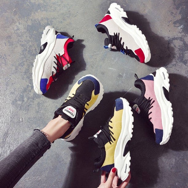 GIÀY SNEAKER ĐẾ BÁNH MÌ PHỐI MÀU CỰC COOL (TẶNG VỚ HÀN QUỐC)