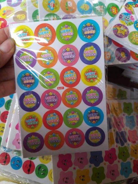 Sticker dán lời khen [Size 2cm]