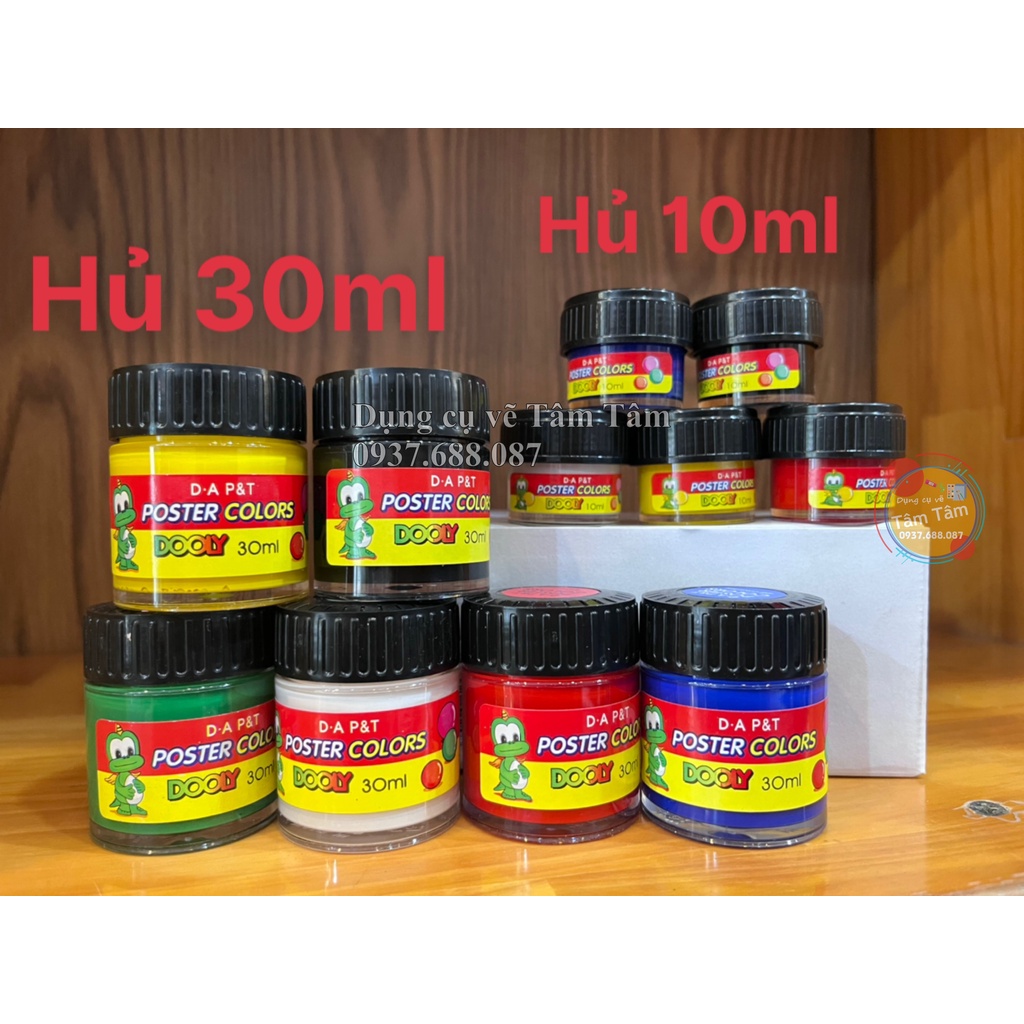 -Màu Dooly, Màu Poster Dooly 10ml / 30ml bán lẻ-