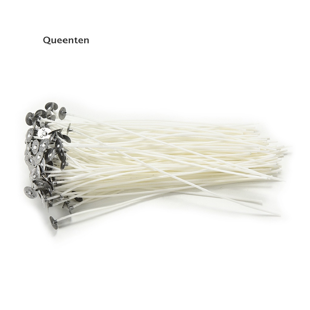 Queenten 100Pcs Five Sizes 8/10/12/15/20 cm Candle Sustainers Cotton Core Wicks For DIY QT