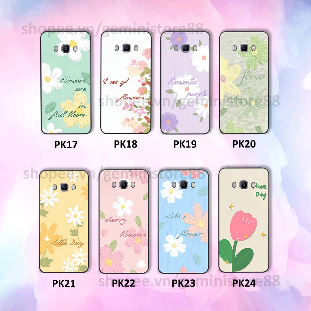 Ốp Samsung J5 / J7 2016 / J510 J710 in hình hoa lá nhiều màu sắc siêu đẹp, siêu xinh, siêu cá tính