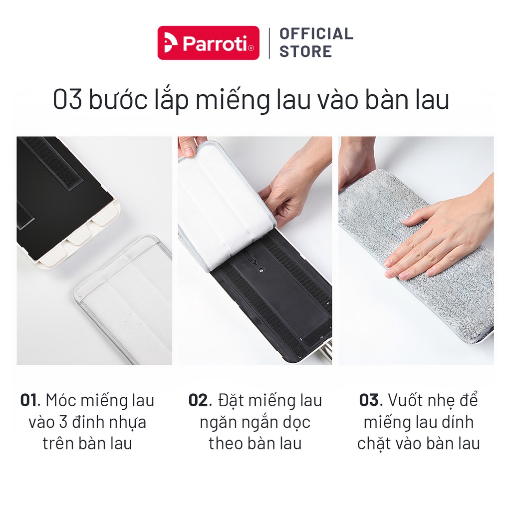 Cây lau nhà thay thế (Không Bao Gồm Thùng Vắt) - Parroti MOP-PR01