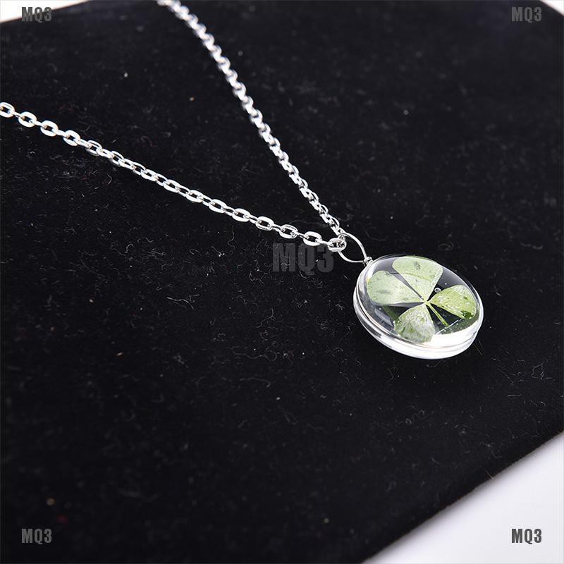 Mặt Dây Chuyền Cỏ 3 Lá Màu Xanh Lá Độc Đáo Trong