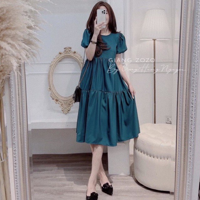 Váy Maxi Suông Bánh Bèo , Đầm Nữ Dáng Suông Tay Bồng ( Có kèm ảnh và video thật ) | BigBuy360 - bigbuy360.vn