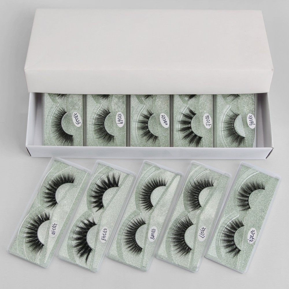 Cặp lông mi giả MAGEFY 3D sợi tơi siêu nhẹ và mềm mại có độ cong sẵn