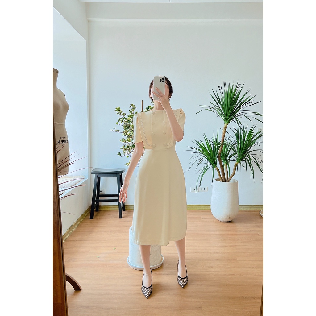 Váy/Đầm công sở, dự tiệc thời trang thiết kế Room22 chất liệu mango, cổ thuỷ thủ - V501