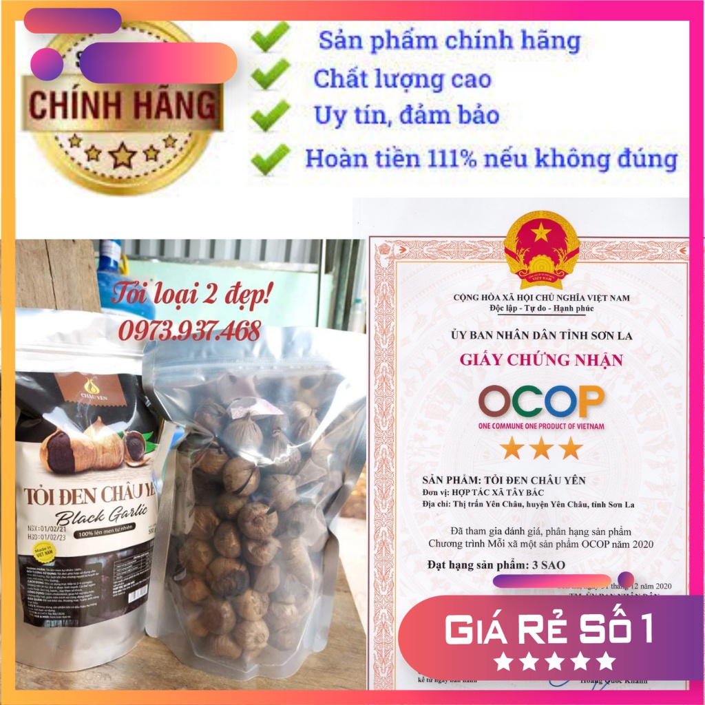 500g Tỏi Đen Cô Đơn Loại 2 Đẹp [Yên Châu Sơn La]