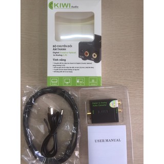 Bộ chuyển âm thanh Smart TV optical sang audio AV ra amply + Cáp optical 1 met