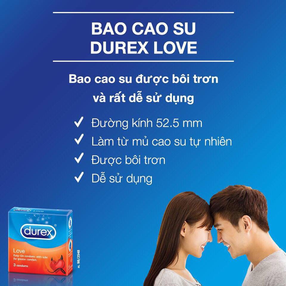 Bao Cao Su Durex Love 3 Bao