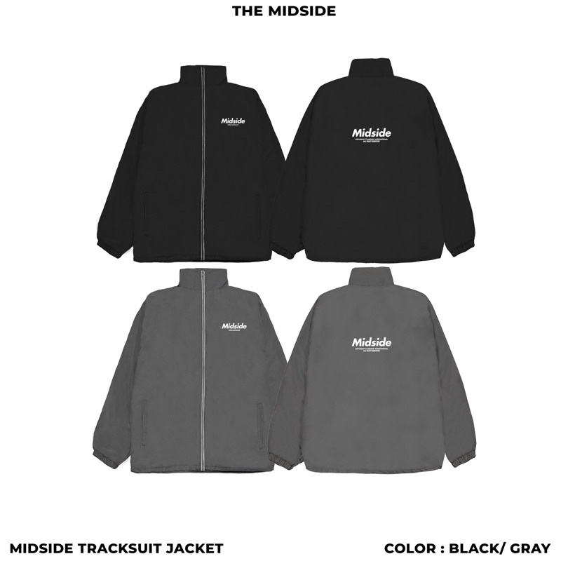 ÁO MIDSIDE TRACKSUIT JACKET ( ĐEN &amp; XÁM )