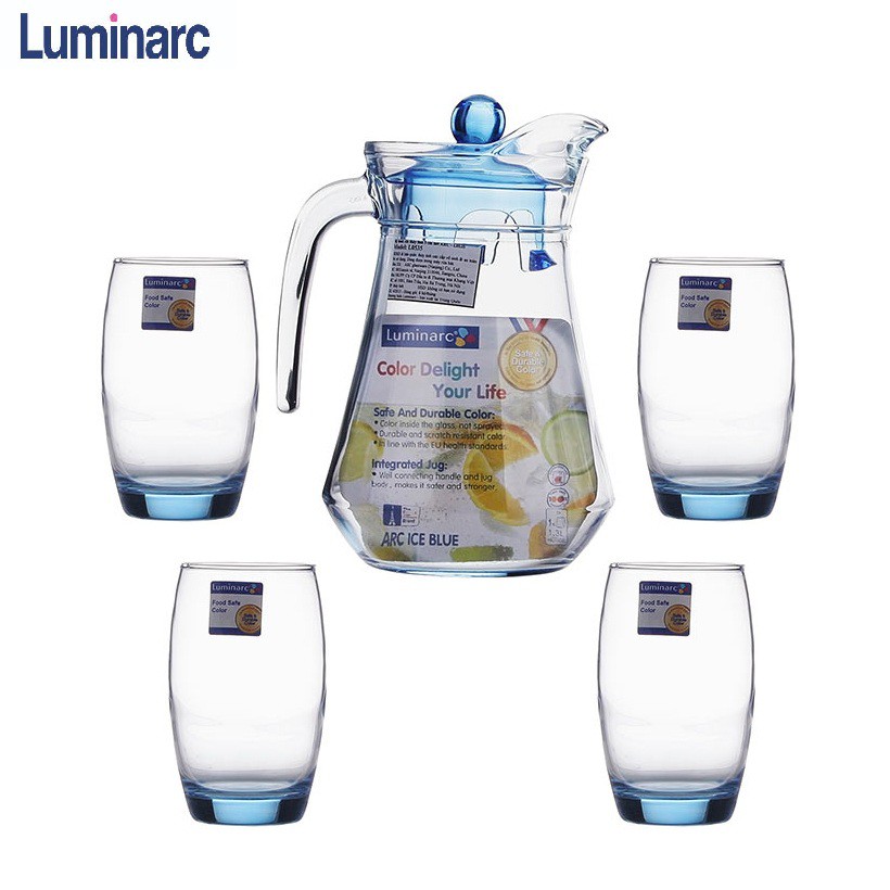 Bộ bình ly TT Luminarc Arc Ice Blue 5 món L0535