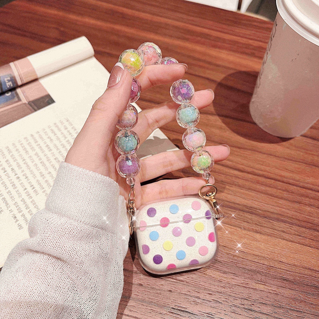 Vỏ Bảo Vệ Hộp Sạc Tai Nghe AirPods3 AirPods3 Họa Tiết Chấm Bi Màu Sắc Lấp Lánh Dễ Thương 2021 Ốp