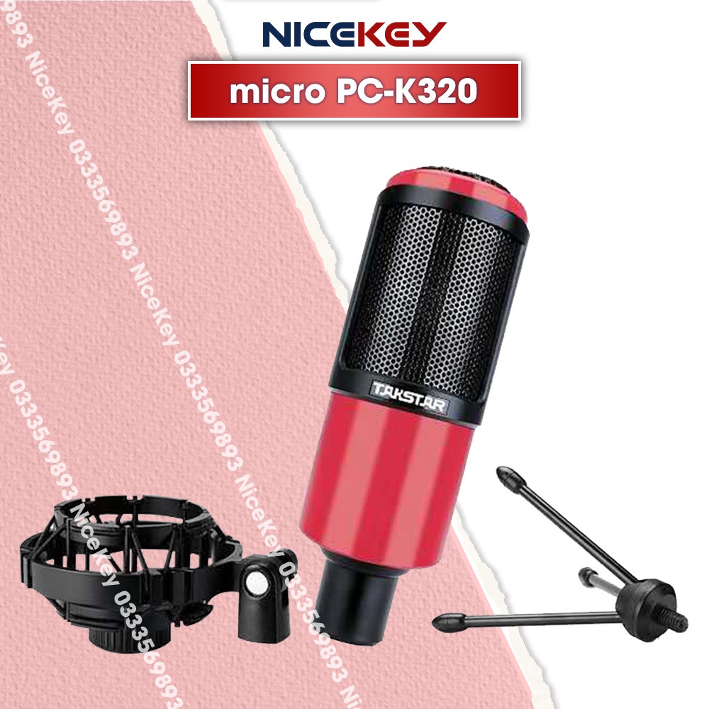 Mic Thu Âm TAKSTAR  PC-K320, Micro Livesteam Chuyên Nghiệp 100% Chính Hãng, BẢO HÀNH 12 THÁNG