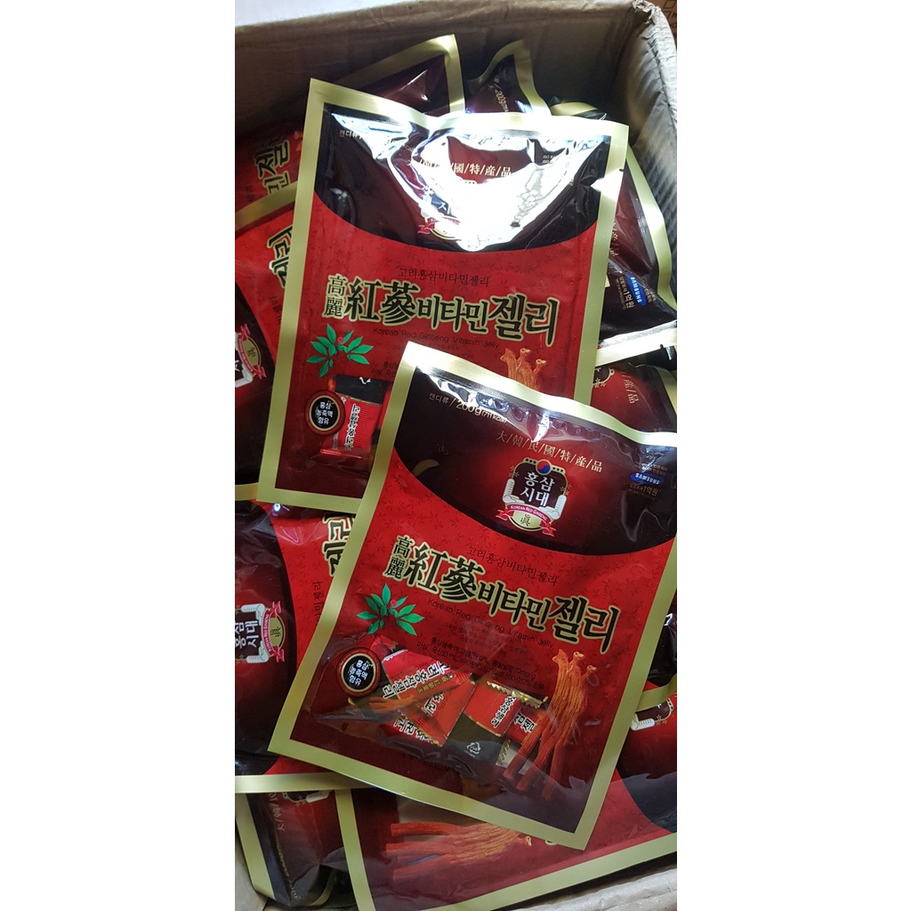 Kẹo Hồng Sâm Dẻo Korean Red Ginseng Hàn Quốc Gói 200g