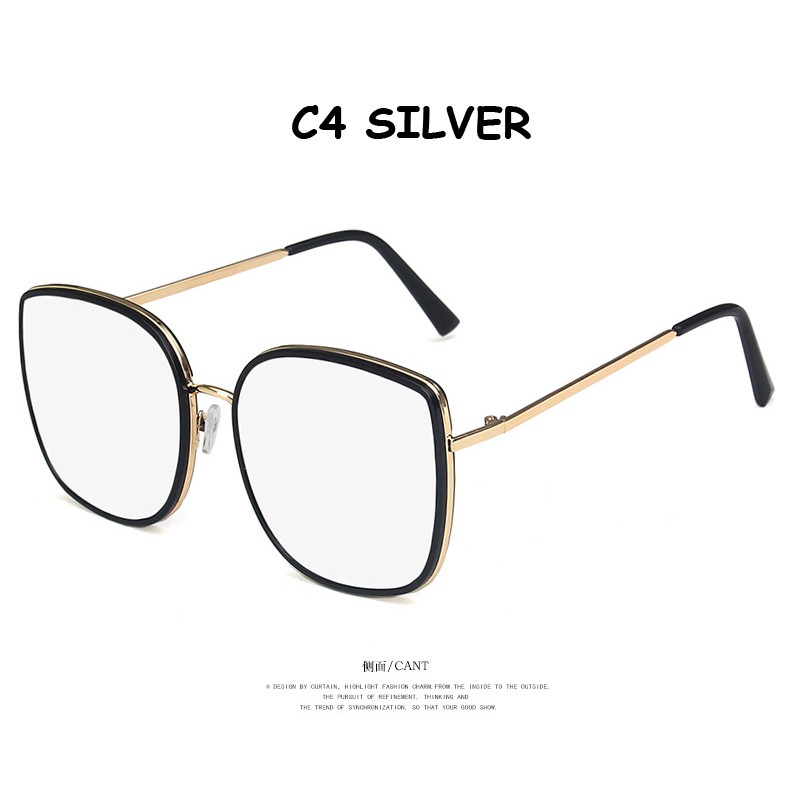 Kính mát gọng vuông chống tia uv400 phong cách Hàn Quốc cho nữ