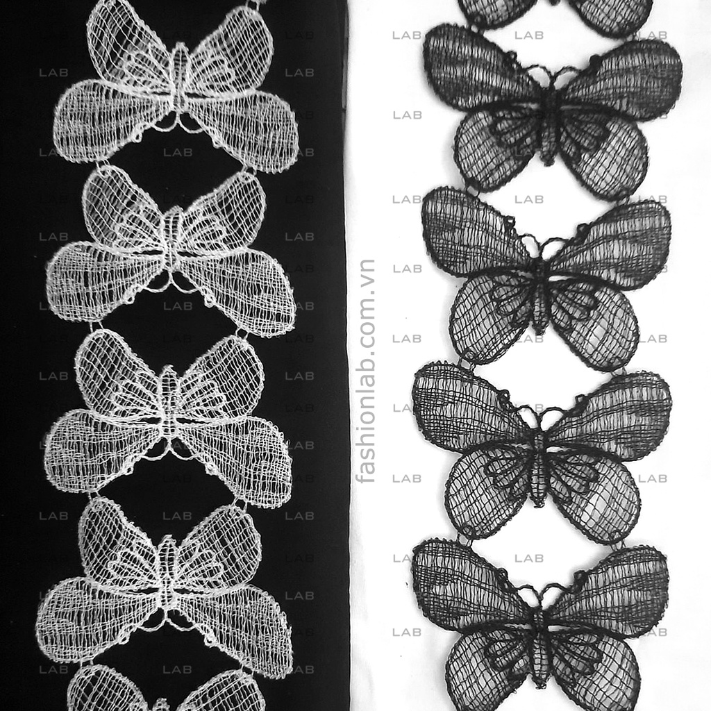 Ren dây viền bươm bướm khổ 8.5cm  #0208