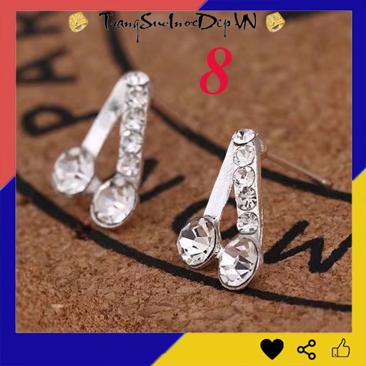 Bông tai nữ phong cách Hàn Quốc xinh xắn dễ thương 4 mẫu tùy chọn