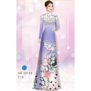 [HOT] Vải áo dài in 3D chìm_Họa tiết hoa đẹp_Chất vải mềm_Hình thật_NEW