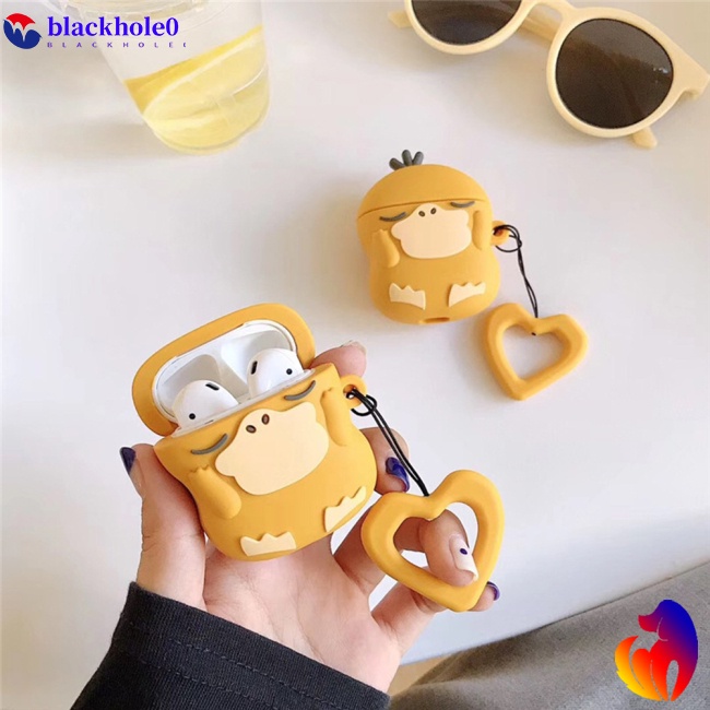 BH 3d Hearphone Case Cute Cartoon Duck Silicone Protective Case Compatible For Airpods 1/2 Universal Pokemon Shockproof