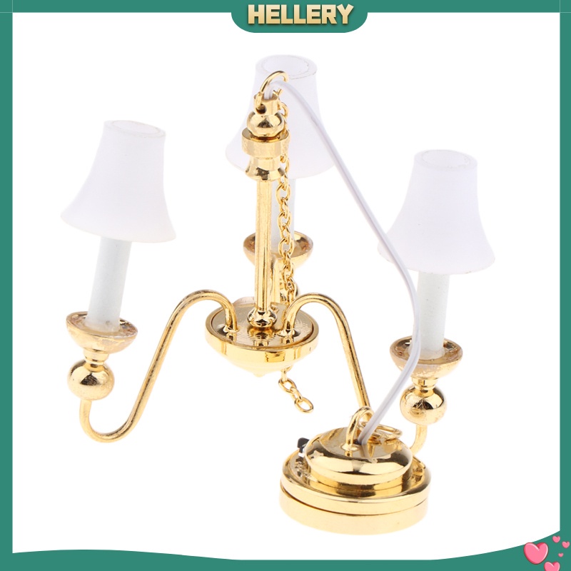 Mô Hình Đèn Trần 3-Arm Mini Tỉ Lệ 1: 12 Trang Trí Nhà Búp Bê