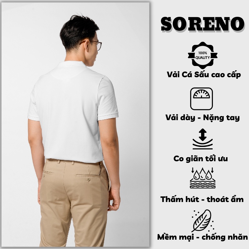 Áo Polo Nam Nữ Form Rộng Unisex Cotton Cá Sấu Trơn Cao Cấp Tay Ngắn | Soreno