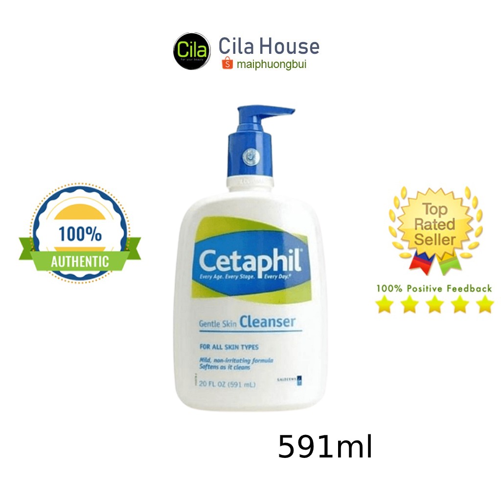 [Size to Siêu tiết kiệm] Sữa rửa mặt Cetaphil Gentle Skin Cleanser 591 - Cila House