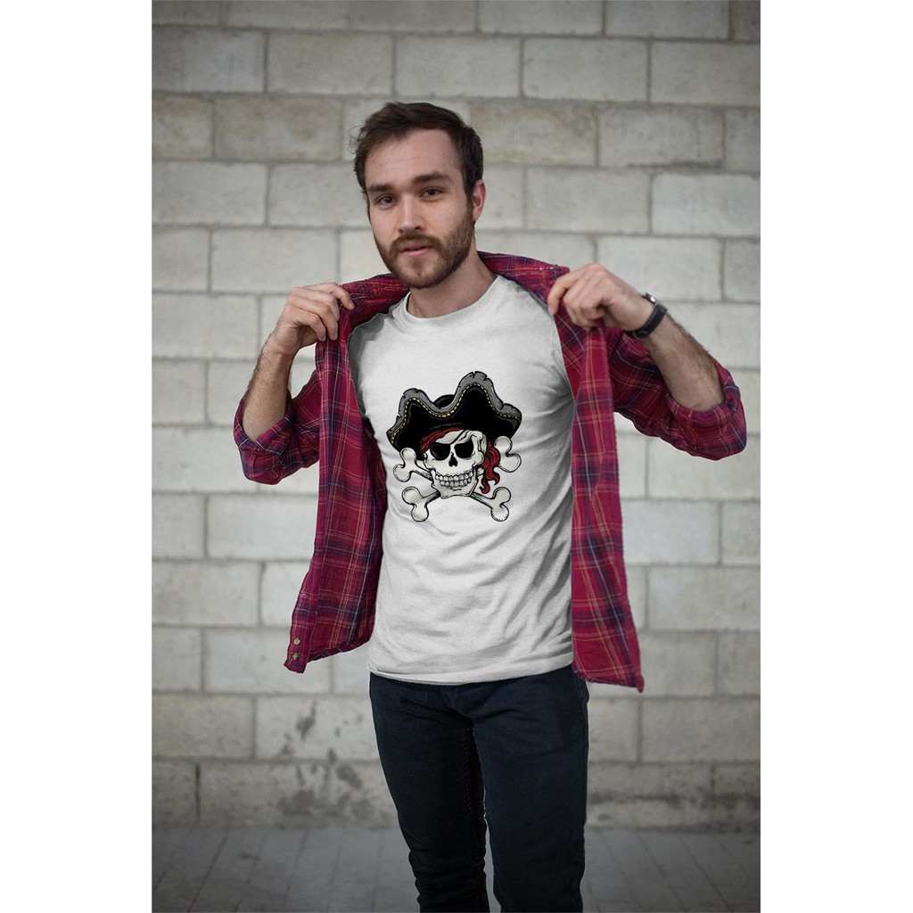 Áo thun Nam in hình Vintage Biểu tượng cướp biển - Cotton Thun Phong Cách Cá Tính - Cực Chất Và Đẹp
