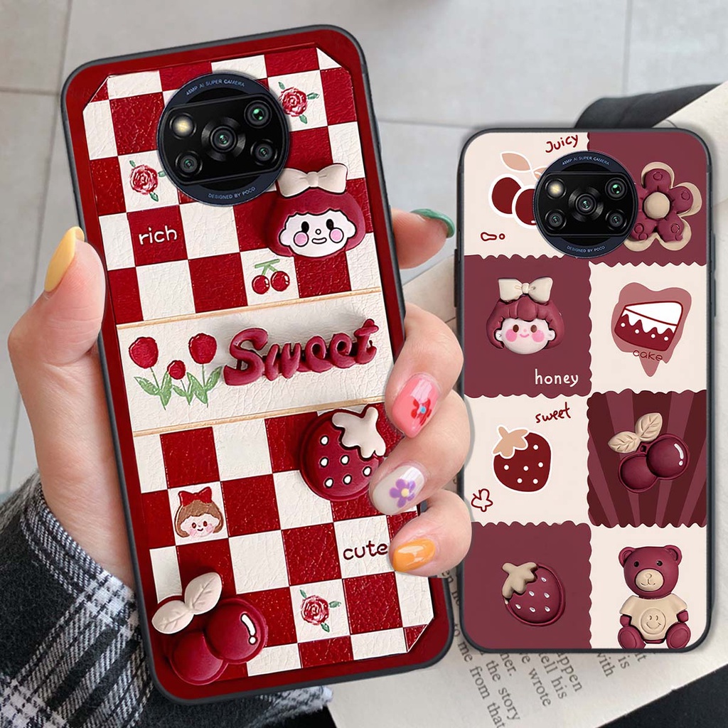 Ốp Xiaomi Poco X3 / Poco X3 Pro in hình trái tim, caro kẹo ngọt đầy cá tính siêu đẹp siêu chất
