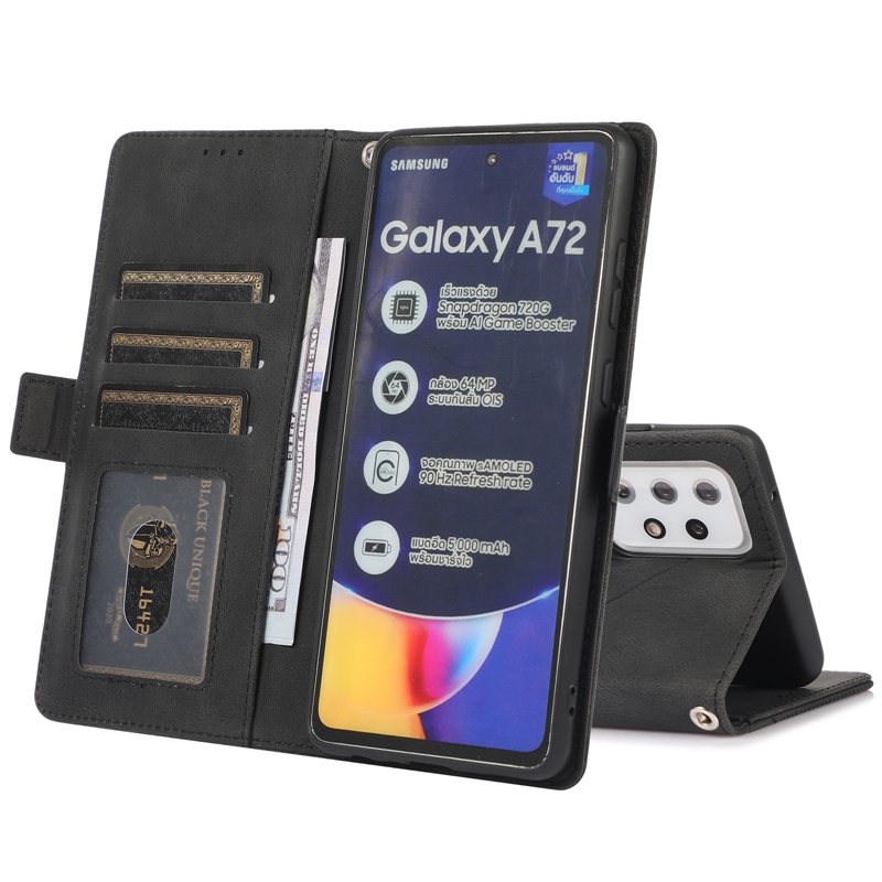 Ốp Điện Thoại Da Kiểu Ví Lật Có Khóa Nam Châm Có Ngăn Thẻ Cho Huawei P40 P30 P20 Pro Lite