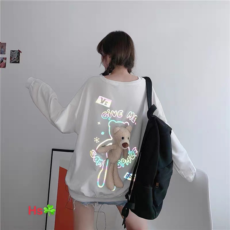 Áo sweater chữ "Give Me" ở sau lưng -Tặng kèm Gấu Bông-Sweater ulzzang nữ nỉ form rộng -HươngSu (PVN759) | BigBuy360 - bigbuy360.vn