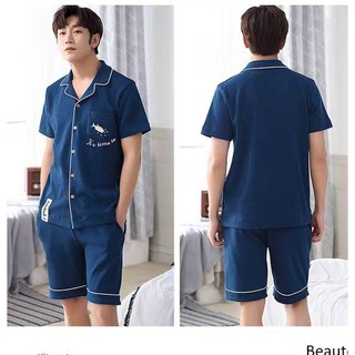 [ẢNH THẬT] Bộ Pijama nam quần đùi, vô cùng nam tính, lịch sự sang trọng. Vải cotton 100% mát mẻ, thấm mồ hôi