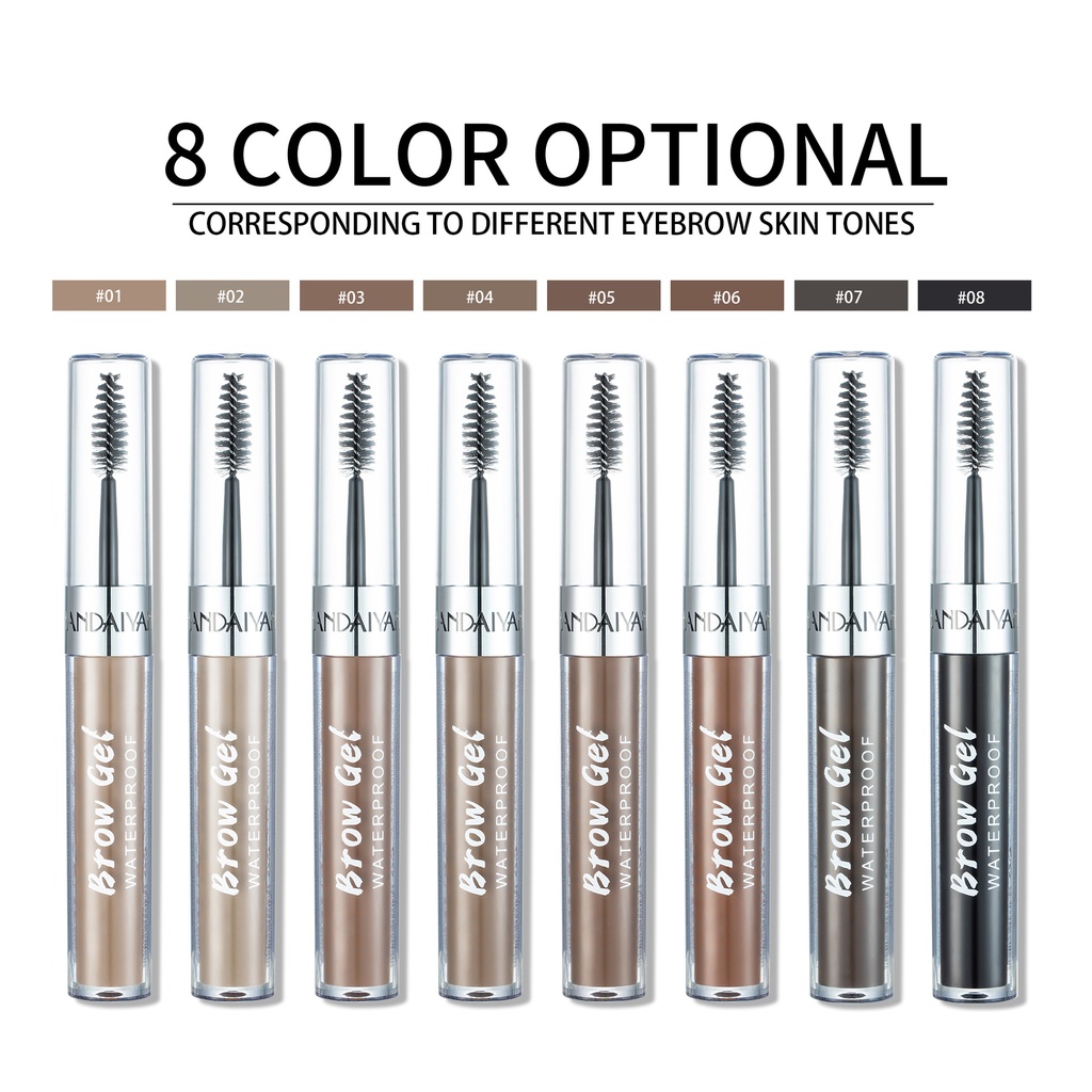 Kem Nhuộm Lông Mày Dạng Lỏng HANDAIYAN 8 Màu Tùy Chọn Chống Nước Không Nhòe