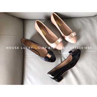 (ORDER) Giày gót vuông nơ BIG SIZE (33-42)