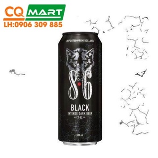 Bia 8.6 black 7.9% lon 500ml