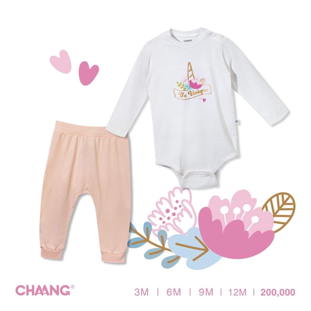 Chaang body chip cotton dài tay pony cho bé gái, bộ liền thân dài tay