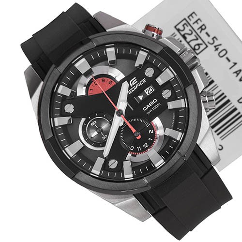 Đồng Hồ Nam Casio Edifice EFR-540-1AVUDF Dây Nhựa Màu Đen - Thiết Kế Mặt 3D chống nước độ sâu 200m bảo hành quốc tế .