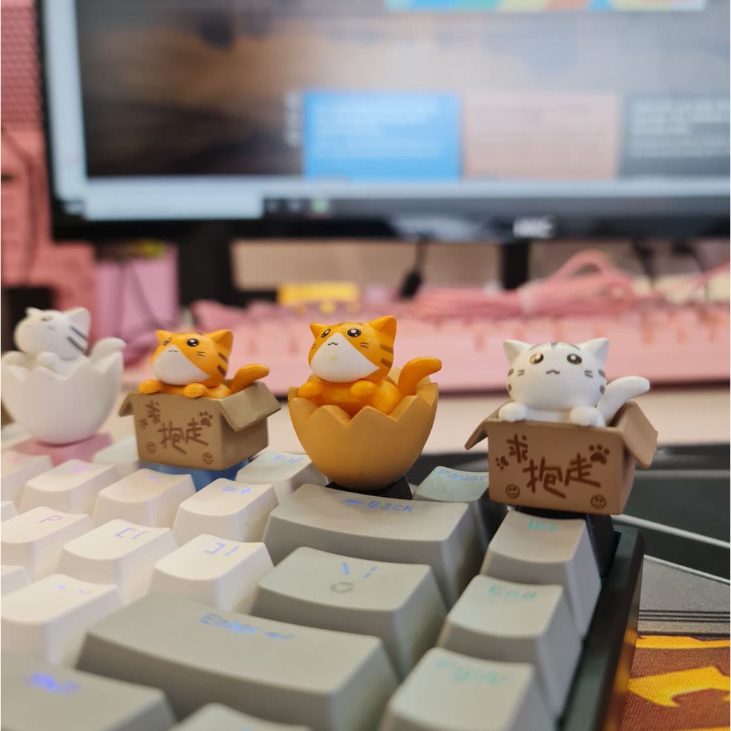 NÚT KEYCAP LẺ MÈO DỄ THƯƠNG TRANG TRÍ BÀN PHÍM CƠ