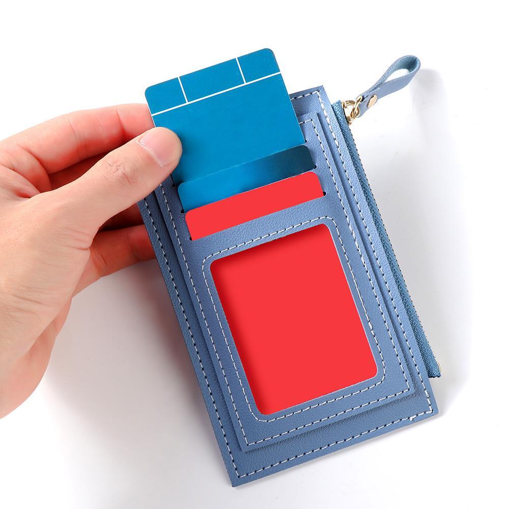 Ví Da PU Mini Đựng Thẻ Tín Dụng / Danh Thiếp Giá Đỡ