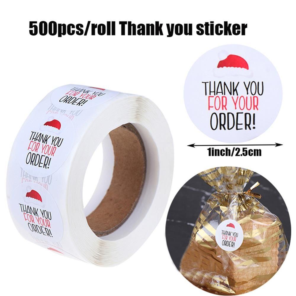 Nhãn Dán Trang Trí Hộp Quà In Chữ Thank You For Your Order DIY